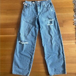 Levi's Women's Light Blue Baggy Dad Jeans, Size 30
